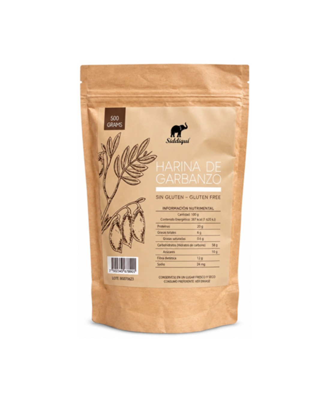 Harina de Garbanzo sin gluten 500g.